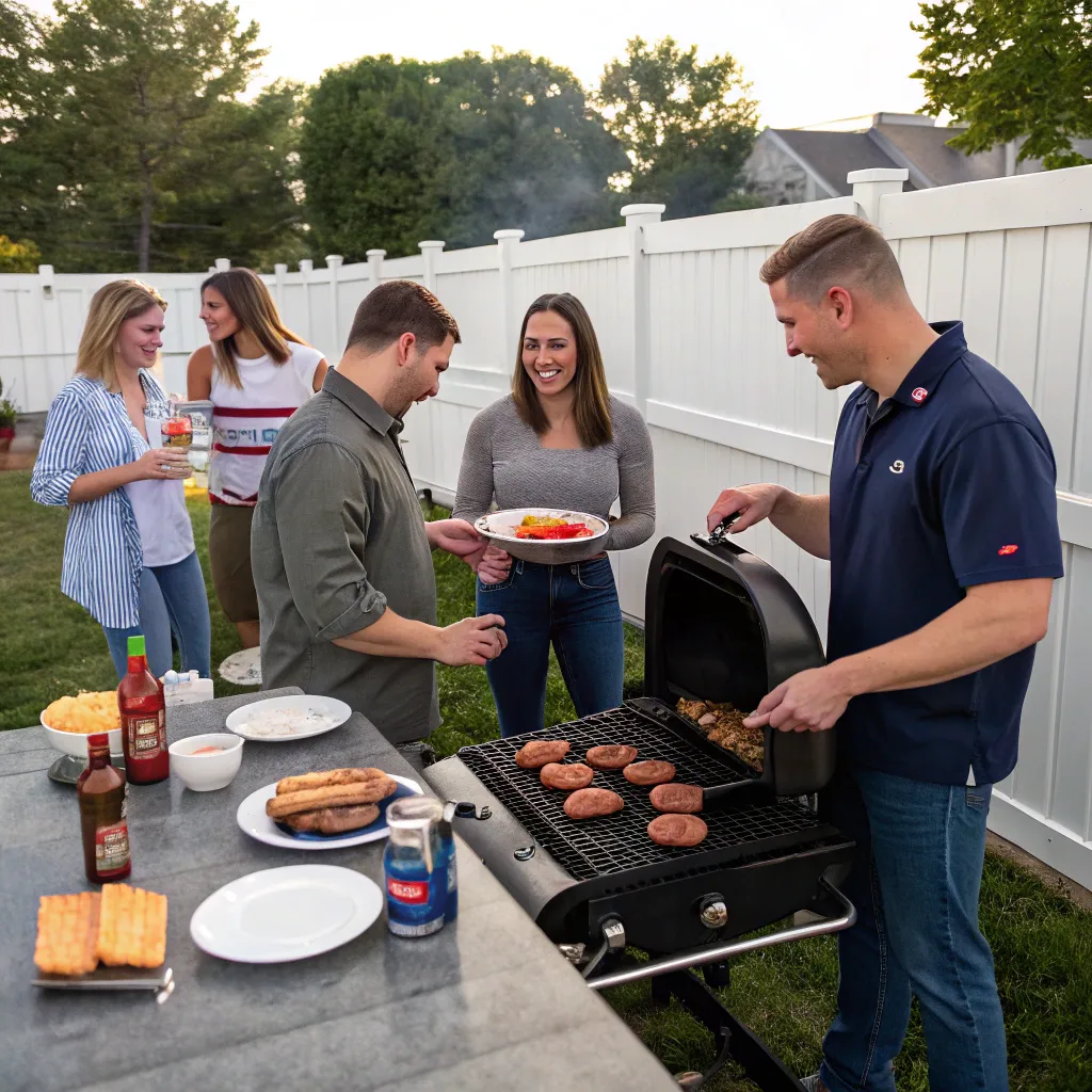 The Quarlinovex team at a cookout